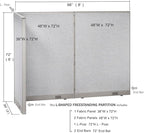 GOF Freestanding L Shaped Office Partition, Large Fabric Room Divider Panel, 36" D x 96" W x 72" H