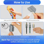 12PCS Pen Holder for Desk, Upgraded Adhesive Pen Pencil Holder for Desk Wall Clipboard Car Silicone Pens Markers Pencils Organizer Teacher Supplies Office Supplies (12PCS Gray)