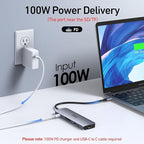 USB C Docking Station Dual HDMI Monitor, USB C to Dual HDMI Adapter with 2HDMI Ports, PD Charging, SD/TF, USB A&C 3.0 Ports, Laptop Docking Station for Dell XPS/HP/Lenovo/Surface/Yoga etc