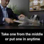 File Organizers - Letter Size, Stackable Trays for Desk - for Office Files, Mail, Documents - 12 Pack, Clear