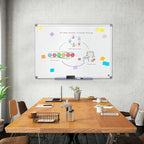SWANCROWN Large Magnetic Dry Erase Whiteboard 40" x 30 ", Aluminum Frame with Silver, Wall Mounted or Hanging White Board, Home Office Classroom Board