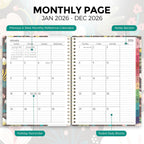 Planner 2026, 8.5" x 11" Monthly & Weekly Planner with Tabs, JAN - DEC 2026, Goal Setting & Time Management Organizer for Professionals & Students