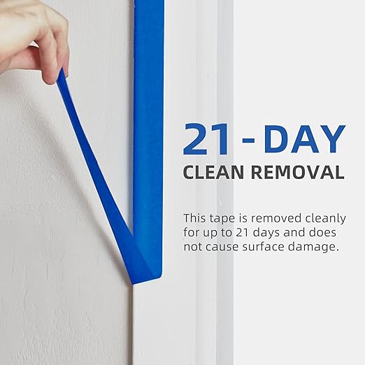 Painters Tape,1 in.W X 60 yd,4 Rolls (240yds),Blue Masking Tape for Walls,Paint