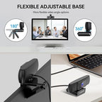 AUSDOM AF640 1080P Webcam with Microphone, 90°FOV USB PC Camera Webcam with Privacy Cover, Plug and Play Computer Camera for Online Calling/Conferencing, Zoom/Skype/YouTube, Laptop/PC