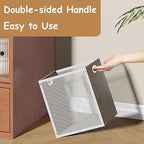 Office Trash Can, Rectangular Kitchen Garbage Can, Iron and Wood Combination Bathroom Trash Can, Modern Design Wastebasket Bin for Bathroom, Laundry Room, Kitchen, Kids' Room, Dorm(4.5 Gallon)