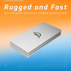 OWC 1TB Envoy Single Ultra Portable Aluminum Bus Powered 10G/s USB-C Thunderbolt Compatible External NVMe SSD Drive