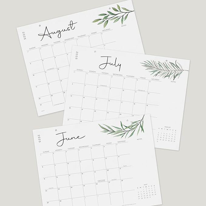 Cabbrix Desk Calendar 2025-2026 with Desktop Mat, Simple Desk Pad Calendar 15 x 12 Inch Include July 2025 to June 2026, Desk Blotter Calendar for Home School and Office