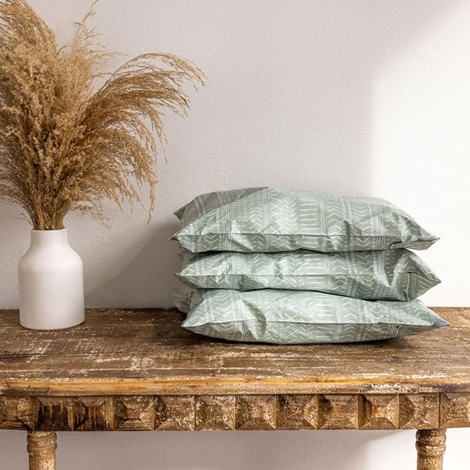 Poly Mailers 10x13 Inch 50 Pack Medium Shipping Bags Strong Thick Mailing Envelopes | Self Sealing Adhesive | Waterproof & Tear Resistant | Small Business Packaging for Clothing - Boho Sage Green