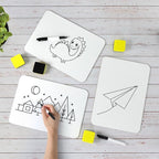 Dry Erase Lapboards, HERKKA 12 Pack Double Sided Dry Erase Lap Boards 9 x 12.5 Inch, 12 Markers, 12 Erasers, Small Dry Erase Boards for Classroom Supplies