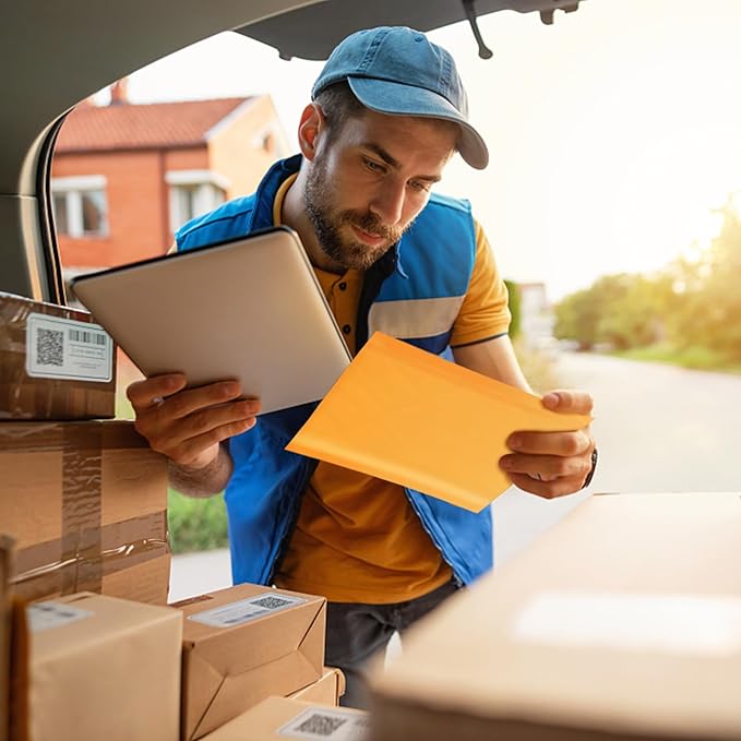 Kraft Bubble Mailers 6x10 Inch 100Pack Yellow Self-Seal Padded Envelopes Bubble Opaque Padded Mailers Shipping Bags for Small Businesses to Package and Mail Jewelry Cosmetics, Electronic Products