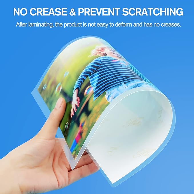 KTRIO 5 Mil Laminating Sheets 150 Pack, Various Sizes Thermal Laminating Pouches, Clear Laminate Sheets for Letter Size, Photos, Notecards, ID Badges, Business Cards, Compatible with Laminators