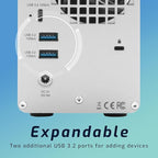 OWC 24TB Mercury Elite Pro Dual USB-C/Thunderbolt 3 External Raid Storage Enclosure with 3Port HUB for Mac and PC