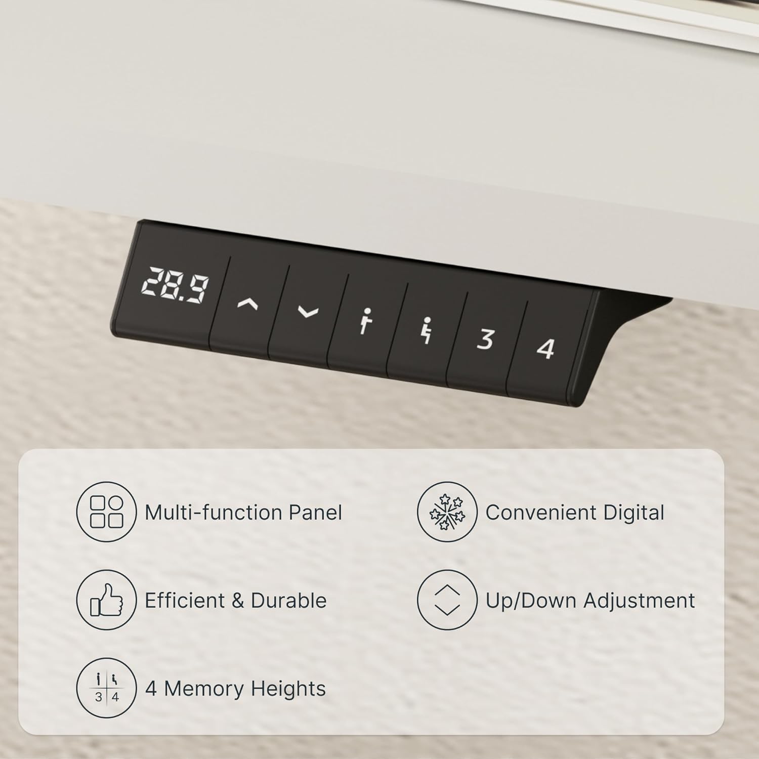 FLEXISPOT EN1 Whole-Piece Standing Desk Electric Stand Up Desk Workstation 40 x 24 Inches Desktop Ergonomic Height Adjustable (White Frame + 40" White Desktop)