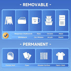 White Liquid Chalk Markers - Chalk Markers White - Dry Erase Markers Pen - for Chalkboard Signs, Windows, Blackboard, Glass