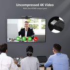 NexiGo Iris, 4K AI Webcam with 1/1.8" Sensor, Onboard Flash Memory, HDR, PiP, DSLR-Style Control, Auto Framing/Tracking with Flexible FOV, Noise-Canceling Mics, for Zoom/Teams/OBS and More (Renewed)