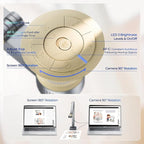 CZUR Fancy S Pro 12MP USB Document Camera for Teacher, 4K Webcam with Microphone and LED Light, Up to 60fps, Auto Focus, for Remote Teaching, Live Streaming, Web Conference, for Mac and Windows