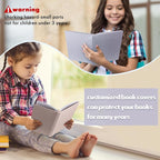 PerKoop 12 Pcs Jumbo Book Covers Stretchable Fabric School Book Protector Reusable Washable Cover Protector for Most Hardcover Textbooks(Bright Colors,9 x 11 Inch)