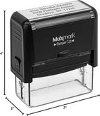 MaxMark Customized Self Inking Stamp - Up to 3 Lines of Text - Small Size - Choose from 15 Ink Colors