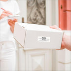 White Address Labels for Business - Personalized Return Address Labels, Custom Mailing Labels, Shipping Stickers for Envelopes and Packages (Thank You)