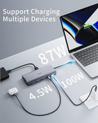 USB C Docking Station 4 Monitor,14 in 1 Laptop Docking Station 3 Monitor Quad Display USB C Hub Multiport Adapter with 2HDMI 4K+DP+VGA+Ethernet+6USB+100W PD+SD/TF+Audio,USBC Dock for Windows Laptop