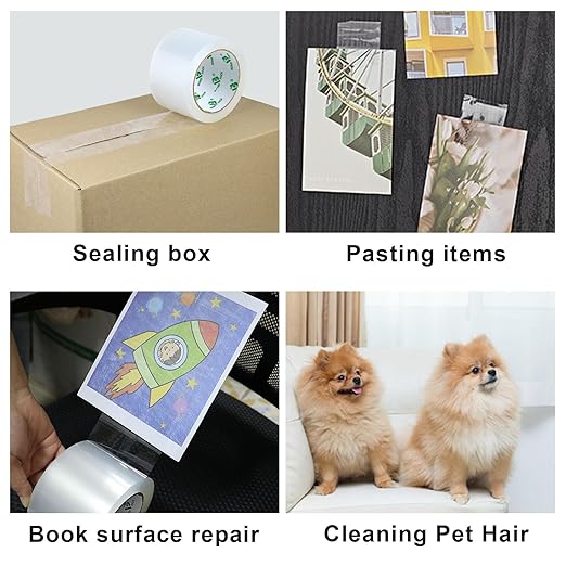 BOMEI PACK 3 inch Wide Heavy Duty Packing Tape, 2.4 Mil 3.0 Inch x 60 Yards, 12 Refills Rolls Clear Box Tape for Moving, Shipping, Mailing and Packaging