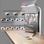 2-in-1 Desk Lamp with RGB Backlight,Architect Desk Lamps for Home Office,24W Tall Desk Lamp with Clamp,60"Timer,25 Lighting Modes,Eye Protection Swing Arm Lamp for Home/Office/Gaming/Study