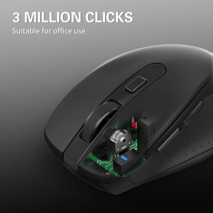 Redragon BM-4092 Wireless Mouse, 5 Level 4000DPI, 18 Months Battery, 2.4GHz Cordless, Portable Optical Computer Mouse for Laptop, PC, Chromebook, Windows, Mac, for Small Hand