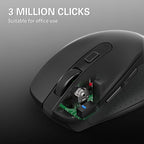 Redragon BM-4092 Wireless Mouse, 5 Level 4000DPI, 18 Months Battery, 2.4GHz Cordless, Portable Optical Computer Mouse for Laptop, PC, Chromebook, Windows, Mac, for Small Hand