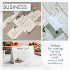 MOS Off White Cardstock Paper - 8.5" x 11" Heavy Card Stock (110 Sheets) - For Crafting, Resume Paper, Business Cards, Invitations, Menus & Certificates - Smooth Finish, Printer-Friendly