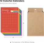 Ospelelf Undated Wall Calendar Dry Erase 12 Month, 12" x 17" Laminated Calendar Monthly Office Calendar 2025, 12 Sheets