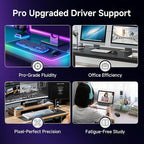 DIERYA M1 Wireless Gaming Mouse, 24000DPI, 180Hrs Battery, 16.8M RGB, 6 Programmable Buttons, Lightweight, Tri-Mode (2.4G/BT5.2/USB-C) for PC/Mac/Laptop - Black