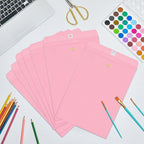 Geyee 100 Pcs Clasp Manilla Envelopes 9 x 12 Inch Gummed Colored Envelopes for Storing or Mailing for Home Office Business Supplies(Cherry Color)