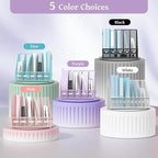 SUPEASY Desk Organizers Metal Desk Magazine File Holder with 5 Vertical Compartments Rack File Organizer for Office Desktop, Home Workspace, Purple