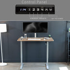 VIVO Electric 48 x 30 in Standing Desk, Memory Height Adjustment, 1B Series, One-Piece Reclaimed Wood Top, Gray Frame, DESK-KIT-1G5P