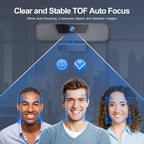 4K Auto Focus Webcam for PC, 4 AI Noise-Canceling Mics UHD Web cam, Auto Light Correction, 85°FOV Computer Web Camera, USB C Plug&Play Webcam with Tripod & Privacy Cover Works w/Zoom/Skype/Google