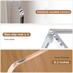 SANRUI Acrylic Mail Sorter Desktop Organizer Holder with Drawer, 5 Compartments Clear Small File Script Letter Document Storage for Desk Bill Filling Envelope Holder Office, Home, School Organization