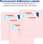 Avery Mailing Address Labels,Laser Printers, 2,000 Labels,1/2x1-3/4,Permanent Adhesive,Easy Peel,5 Packs(5267)