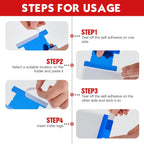 Gueevin 2 Inch Insertable Self Adhesive Tabs with Printable Inserts Clear Index Tabs Self Adhesive Colored Page Marker Repositionable Tag for Bible Divider Notebook File Folder Book Binder(50 Pieces)