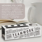 Teamwork Definition Gifts for Women, Men, Employees, Co Worker, Teamwork Team Desk Decor Stainless Steel Pen Pencil Holders WCC57