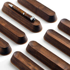 Wood Pen Tray – Handmade Walnut Desk Organizer, Minimalist Pen Holder for Office, Home, Gift (MODEL-2-WALNUT)