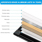 H-Qprobd 72"x48" White Board for Wall Large Magnetic Dry Erase Board with Black Aluminum Frame, Presentation Whiteboard Suitable for Home, Office, Classroom & Kitchen