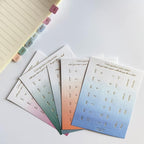 10 Sheets Monthly Adhesive Index Tabs Colorful Monthly Separator Tabs for Office Study Planners Organizations (Elegant)