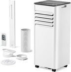 EUHOMY 10,000 BTU Portable Air Conditioners Unit Up to 450 Sq.Ft, 3-in-1 Portable Air Conditioner, Portable AC Unit with Cool, Fan, Dehumidifier, Sleep Mode, 24H Timer, RVs, Office, Apartments, White