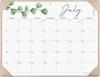 Cabbrix Desk Calendar 2025-2026 with Desktop Mat, Large Desk Pad Calendar 21" x 16-1/2" July 2025 to December 2026, Desk Blotter Calendar for Home School and Office, Apricot