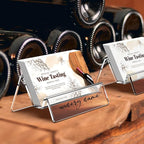 Acrylic Business Card Holder for Desk & Counter, Business Card Holder Display, Clear Business Card Stand, Business Cards Holder Stand, Desktop Plastic Name Card Organizer, 6 Pack