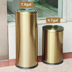 Brushed Gold Bathroom Trash Can with Swing Lid 4.7Gallon,Stainess Steel Garbage Can Trash Bin Wastebaskets for Kitchen,Office,Bedroom (Gold, 4.7 Gallon)