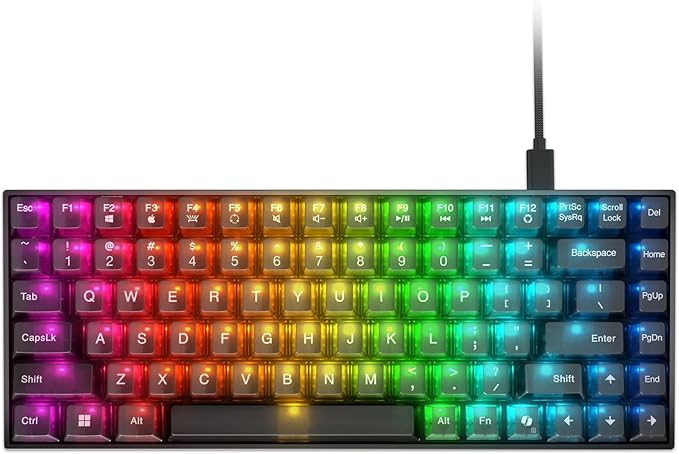 Lenovo Legion K510 Mini Pro Wired Mechanical Gaming Keyboard - 75% Compact Design, RGB Illumination, Hot-Swappable Mechanical Switches, Programable Keys