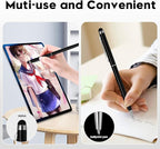 15 Pack Stylus Pens for Touch Screens Stylus Pen Compatible with Phone Tablets Kindle and Black Ink Ballpoint Pens-2 in 1 Stylists pens for Touch Screens (Black)