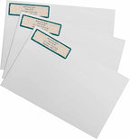 Natural Kraft Parchment Rolled Address Labels with Elegant Plastic Dispenser