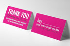 ITZAMNA Thank you for supporting small business cards Customer appreciation note cards Pink Script with Heart Pack of 100 HOTPINK